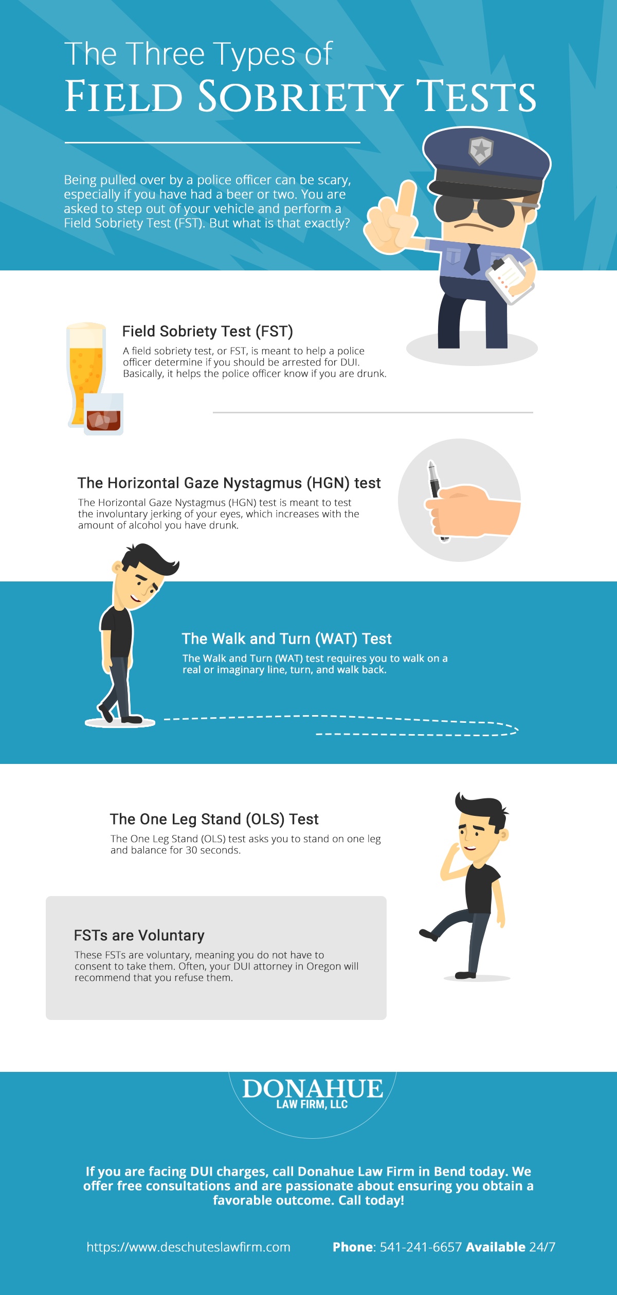 Dui Attorney In Bend The Three Types Of Field Sobriety Tests I Donahue Law Firm